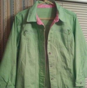 Spring Boutique light Denim jacket 1X